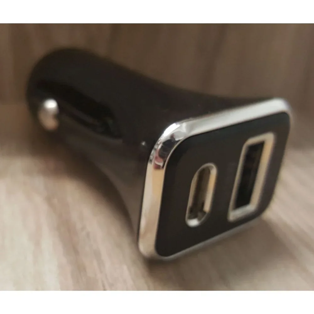 PD Fast Car Charger Dual Ports One Type C and One USB A ports